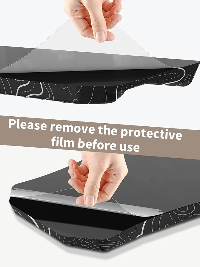 3-in-1 Ergonomic Keyboard Stand with Wrist Rest & Mouse Pad Set,Topographic | Comfy Keyboard Riser Holder Soft Mousepad with Massage Design, Memory Foam and Non-Slip PU Base for Pain Relief - Image 8