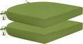 HARBOREST Outdoor Chair Cushions Set of 2, Water Resistant Patio Chair Cushions with Ties, Outdoor Seat Cushions for Patio Furniture, 17"x16"x2", Grass Green by HARBOREST