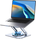Leeboom 360° Rotating Laptop Stand, Aluminum Riser with Ergonomic Design | Adjustable ergonomic laptop holder fits 10–15.6-inch notebooks. Compatible with MacBook Air, Pro, Dell, HP, & Lenovo laptops by Leeboom