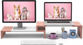 WESTREE Dual Monitor Stand - Monitor Stand Riser - 2 Shelf Computer Monitor Stand with Adjustable Length and Angle, Monitor Stands for 2 Monitors, Desktop Organizer Stand Office Furniture for PC, Computer, Laptop by WESTREE