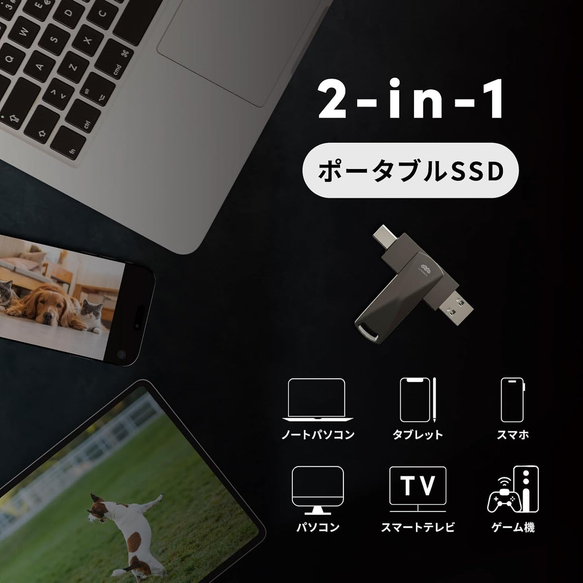 LinkMore 1TB Portable SSD, NR P50 USB-C & USB-A, Up to 560MB/s - Image 4
