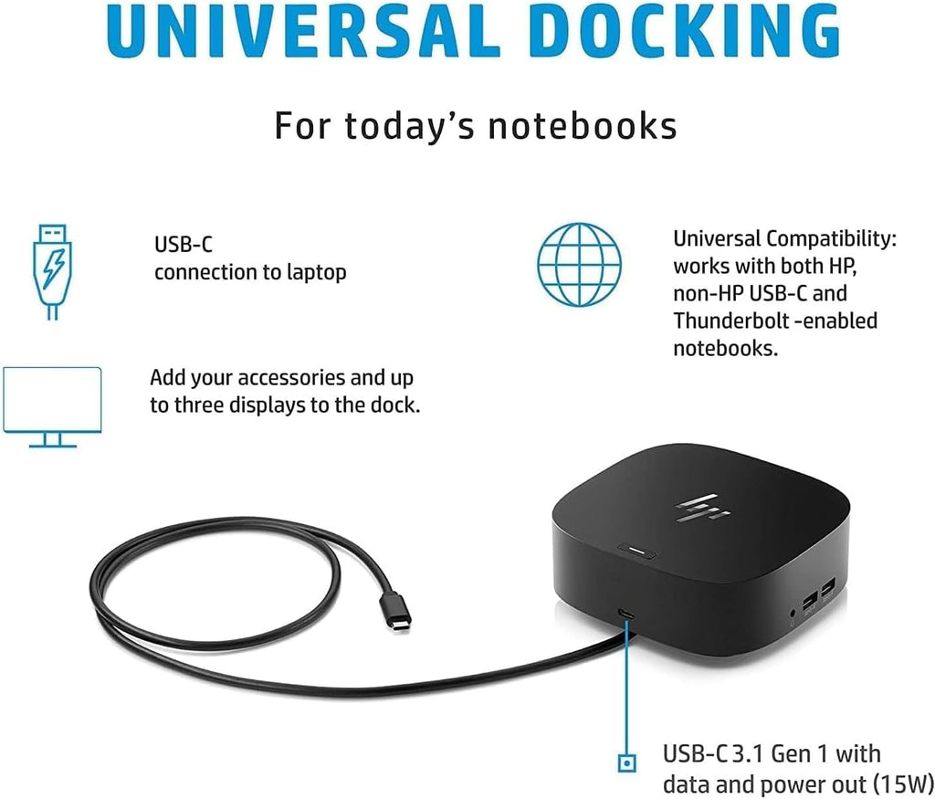 HP USB-C Essential Dock G5 – Multiport Docking Station with USB-C, HDMI - Image 4