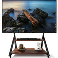 Rolling TV Stand with 2-Tier Wood Shelf for 52-100 Inch TV by Duiliuu