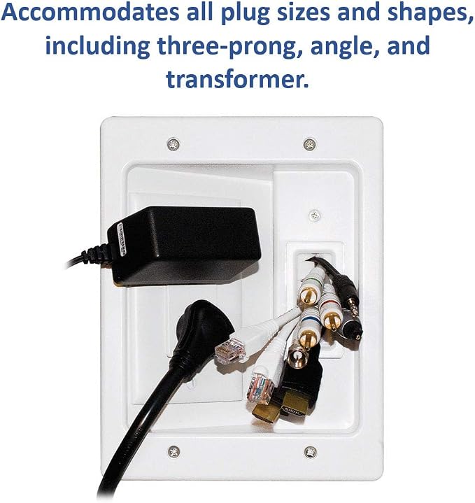 Legrand – OnQ in-Wall Cable Management Kit for Power & Low Voltage Cords – Hides TV or Display Cables Retrofit Behind the Wall – UL Listed TV Cord Hider w/DIY Install & Included Hardware – HT2102WHV1 - Image 6