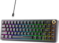 DIERYA DK68E 60% Mechanical Gaming Keyboard, Hot-Swappable, Wired, Black | Gasket Mount, Pre-Lubed Linear Switches, 5-Layer Foam, Programmable, Volume Knob, RGB Backlight, Double-Shot Keycaps by DIERYA