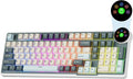 RK ROYAL KLUDGE N99 Wireless Mechanical Keyboard Full Size, Smart Display Screen & Knob, BT/2.4G/USB-C, 96% Hot Swappable Custom Keyboard, Pre-lubed Linear Switches, Gasket Mount, RGB Gaming Keyboard by RKROYALKLUDGE