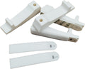 'Just Hanging Pegboards' Pegboard Wall Mounting Hardware, Compatible with IKEA SKADIS, Compatible with Command Strips. No Wall Holes Required. Pegboard Screws not Included. (Matte White) by Generic