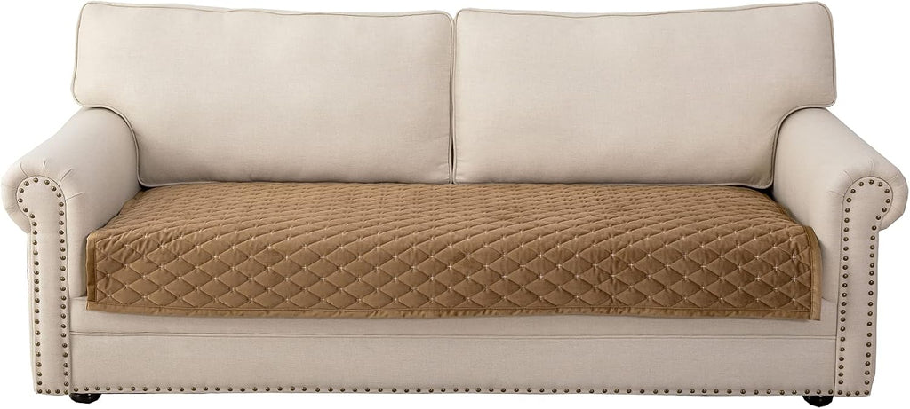 Velvet Sectional Couch Covers for Dogs,Coffee,1PC,36''x63'' by Eismodra