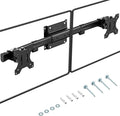 PUTORSEN Dual Monitor Wall Mount, Horizontal Assembly Mount for 2 Monitor Screens up to 27 inches,Max. 10kg, VESA 75x75/100x100mm by PUTORSEN