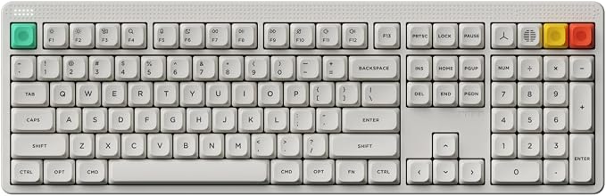 NuPhy Node100 Wireless Mechanical Keyboard, Hot Swappable Custom Bluetooth Keyboard, 109 Keys Computer Gaming Keyboards, Supports Touch Gestures, PBT Keycaps, RGB Backlit, Bluetooth/2.4GHz/USB-C - Image 8