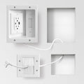 in-Wall Cable Management Kit TV Cord Hider for Wall Dual USB A&C | Hide TV Cords for Wall Mounted TV, USB-A/C Ports, 9ft Cord & Hole Saw Cutter for Home Theater Setup TV Outlet Wall Kit by GEVINFA