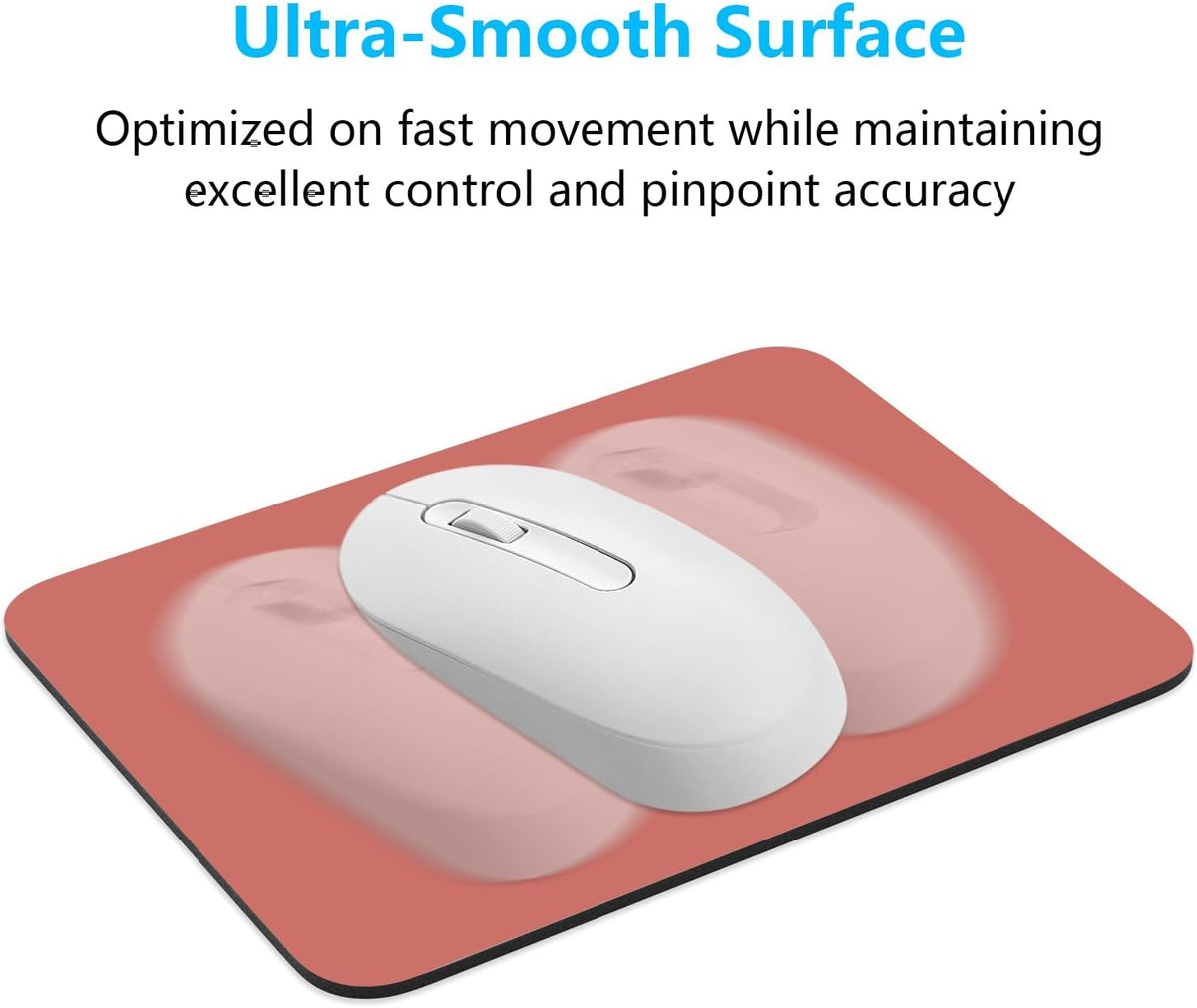 Small Mouse Pad, 6 x 8 Inch Thick Rubber Premium-Textured Non-Slip Portable & Washable Mini Mouse Mat for Women Men Wireless Laptops Keyboard Tray Gaming Computer Office Travel, Indian Red - Image 5