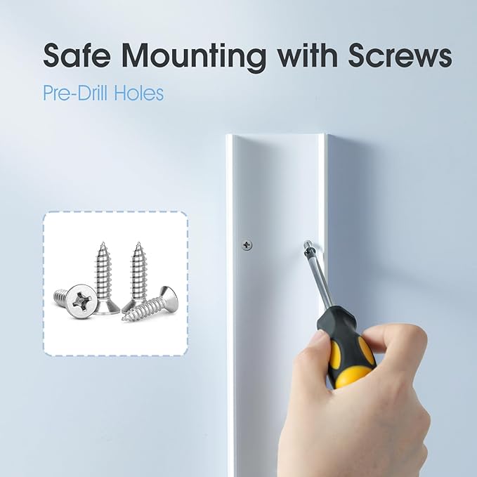 47in XX-Large Cord Hider Wall Mounted TV, Pre-drilled Cord Cover, Wire Hiders for TV on Wall, Paintable Cable Cover, W2.36in H0.75in - Image 4