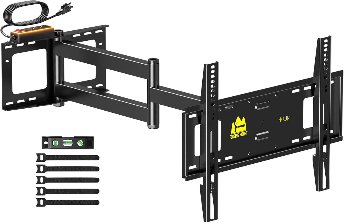 FORGING MOUNT Long Arm TV Wall Mount with Power Strip for 42–80 inch TVs by FORGING MOUNT