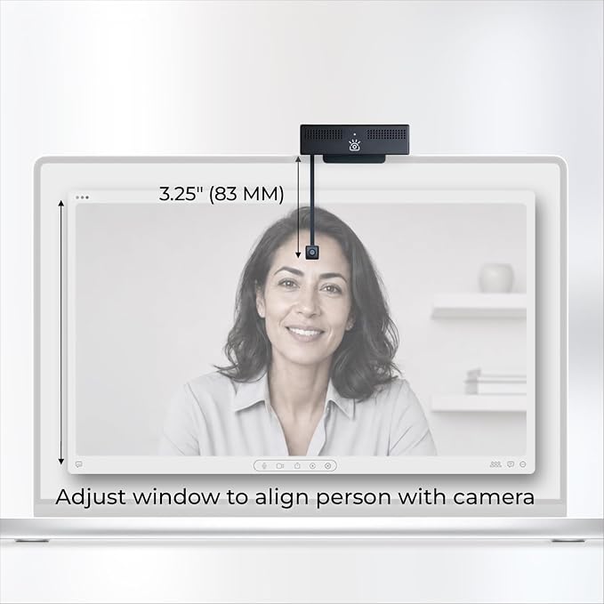 iContact Camera ProMini 4K Eye Contact Webcam for Laptops Under 20in | Eye Contact, Noise Cancelling Mic, Plug and Play USB, Zoom Certified, Pro Camera Secure - Image 8