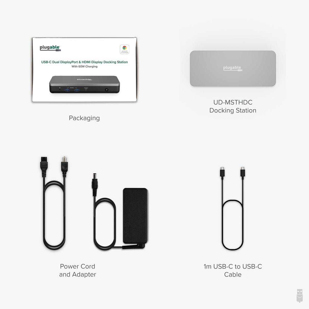 Plugable 12-in-1 Dual 4K USB-C Docking Station for ChromeOS/Windows - Image 9