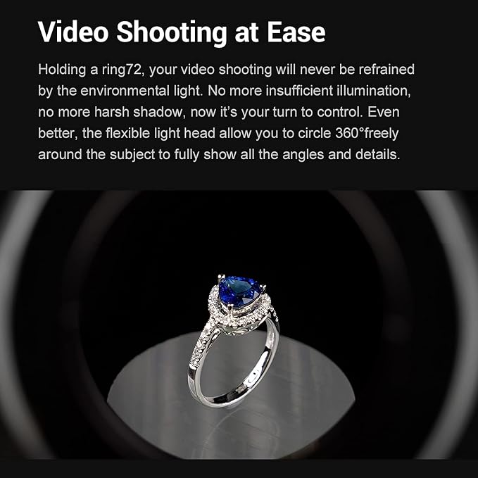 Godox Ring 72 Macro LED Ring Light with 8 Lens Adapter Rings for Canon Nikon Pentax Olympus DSLR Cameras - Image 5