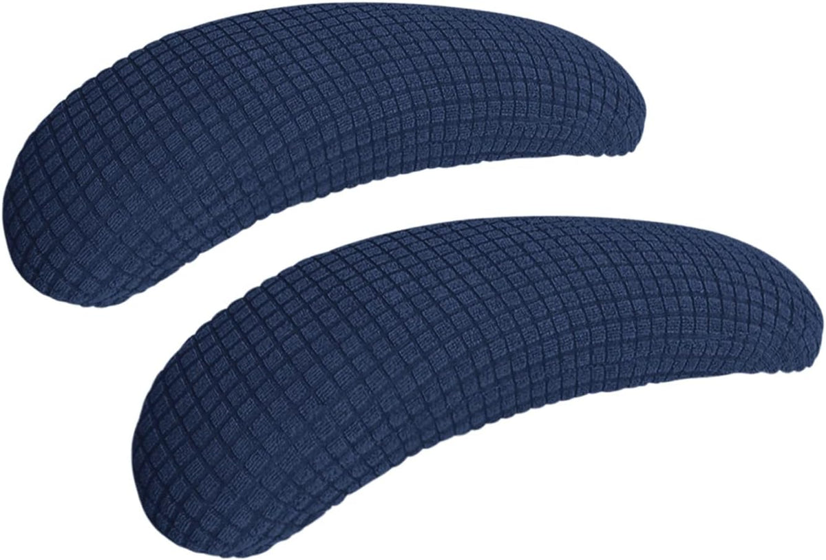FORCHEER Office Chair Armrest Covers Stretchable Water Resistant Spandex Stretch Jacquard Elastic Band Computer Office Chair Arm Pad Covers Chair Slipcover for Desk Chairs Arm 2P-Navy Blue by FORCHEER
