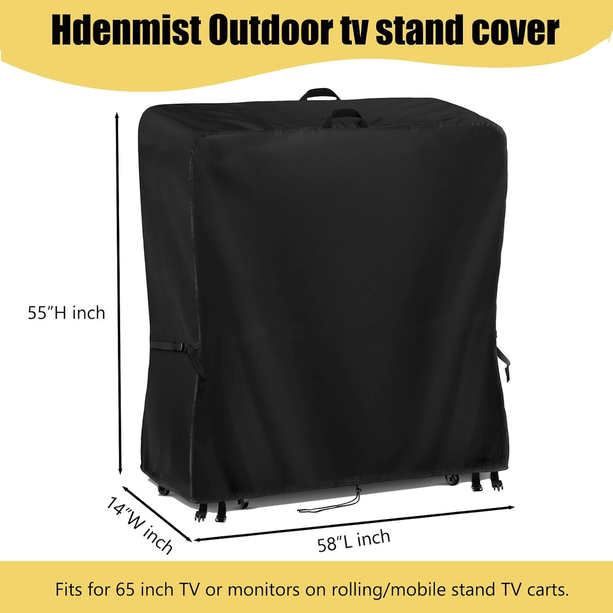 Outdoor TV Cover 58 Inch Weatherproof for 55"-60" Outdoor TV Stand - Image 2