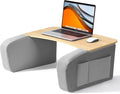 OPTIXCELL Lap Desk with Arm Rests, Ergonomic Laptop Stand for College Dorm | Curved Desktop and Dual Armrests, 40kg Capacity, Dual Pockets, Reading Writing Gaming Eating, Bed Couch Floor Dorm Room by OPTIXCELL