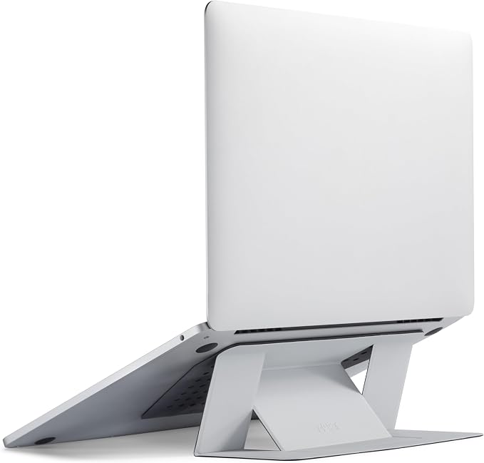 MOFT Laptop Stand for Desk, Adhesive MacBook Computer Stand with 2 Adjustable Viewing Angles, Foldable and Portable Laptop Riser Compatible with 11"-16" Laptops, Misty Cove(Adhesive Version) by MOFT