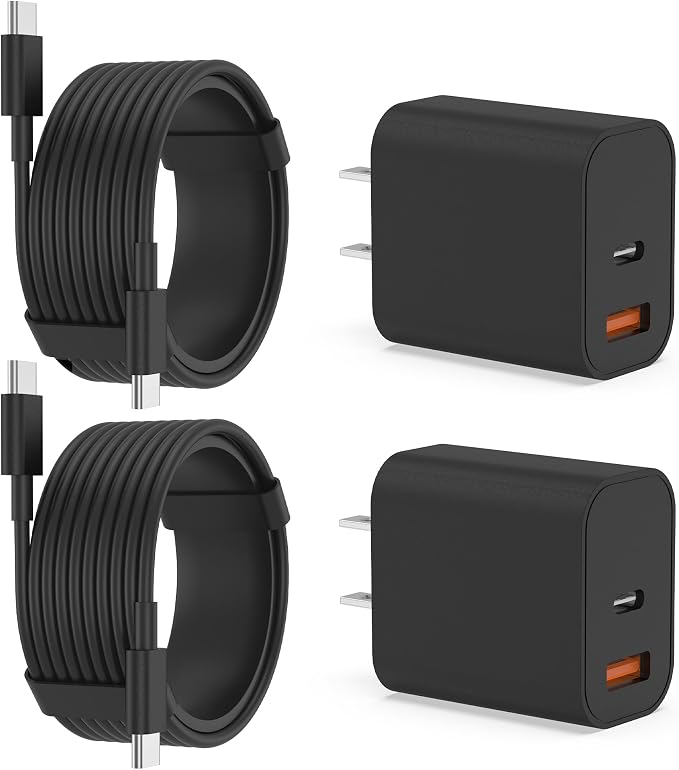 iPhone 17 16 15 Charger Fast Charging,20W USB C Wall Charger Block with 10ft Type C to C Cable Cord for Apple iPhone 17/17 Pro/17 Pro Max/17 Air/16/16 Plus/16 Pro/16 Pro Max/15 Pro Max/iPad Pro Black by NIUBIL
