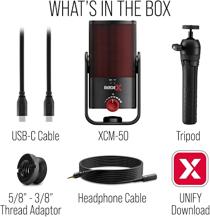RØDE X XCM-50 Professional USB Condenser Microphone and Virtual Mixing Solution For Streamers and Gamers - Image 9