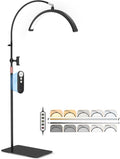 Half Moon Light for Lash Tech, Flexible Lash Lamp with Phone Holder for Eyelash Nail Art Tattoos Skincare, LED Floor Lamp Esthetician Light with 5 Color Temperatures & Brightness Setting by Unknown