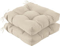 IASEAHK Outdoor Chair Cushions Set of 2, 19" x 19" x 5", Waterproof Outdoor Seat Cushions for Patio Furniture, Fade-Resistant Patio Chair Cushion, Dining Wicker Chair Pads for Porch Garden, Beige by IASEAHK