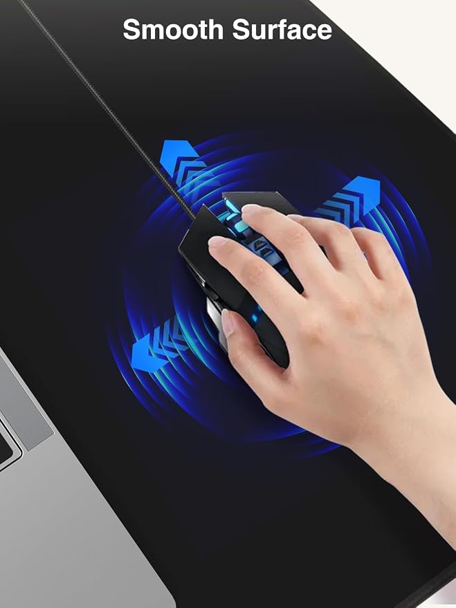 Magnetic Wireless Charging Mouse Pad, 31.5"x15.8" Large Desk Mat | Waterproof Mousepad, Smooth Glide, Stitched Edge, Non-Slip Rubber Base, Desk Pad Computer Keyboard Mat, with Adapter - Image 6