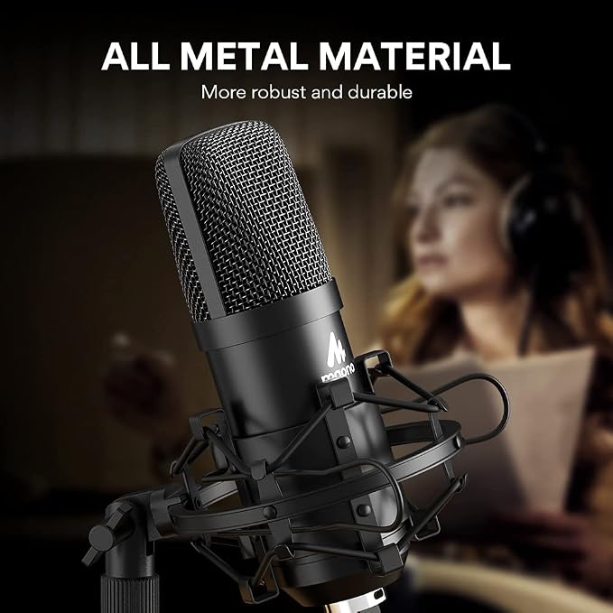 MAONO A04T USB Condenser Microphone Kit, 192kHz/24bit for PC Podcasting | Cardioid, All-metal Body, Plug and Play for Computer, Laptop, Recording, Content Creation, Streaming, YouTube Video, Gaming - Image 8