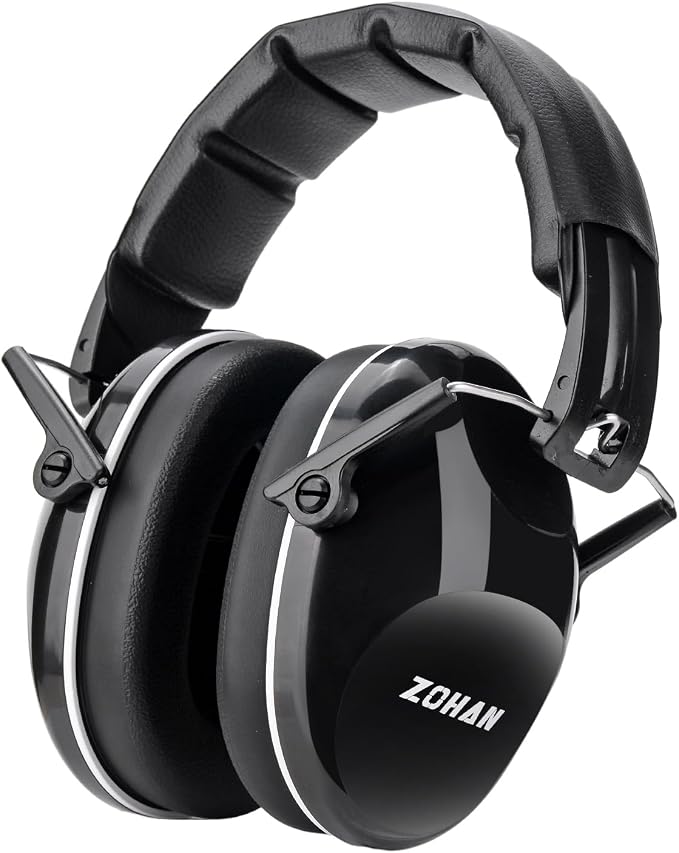 ZOHAN 032 Kids Noise Canceling Headphones - 25dB NRR Kids Ear Protection Earmuffs for School, Monster Jam, Fireworks, Travel, Air Show, Concert, Autism - Black by ZOHAN