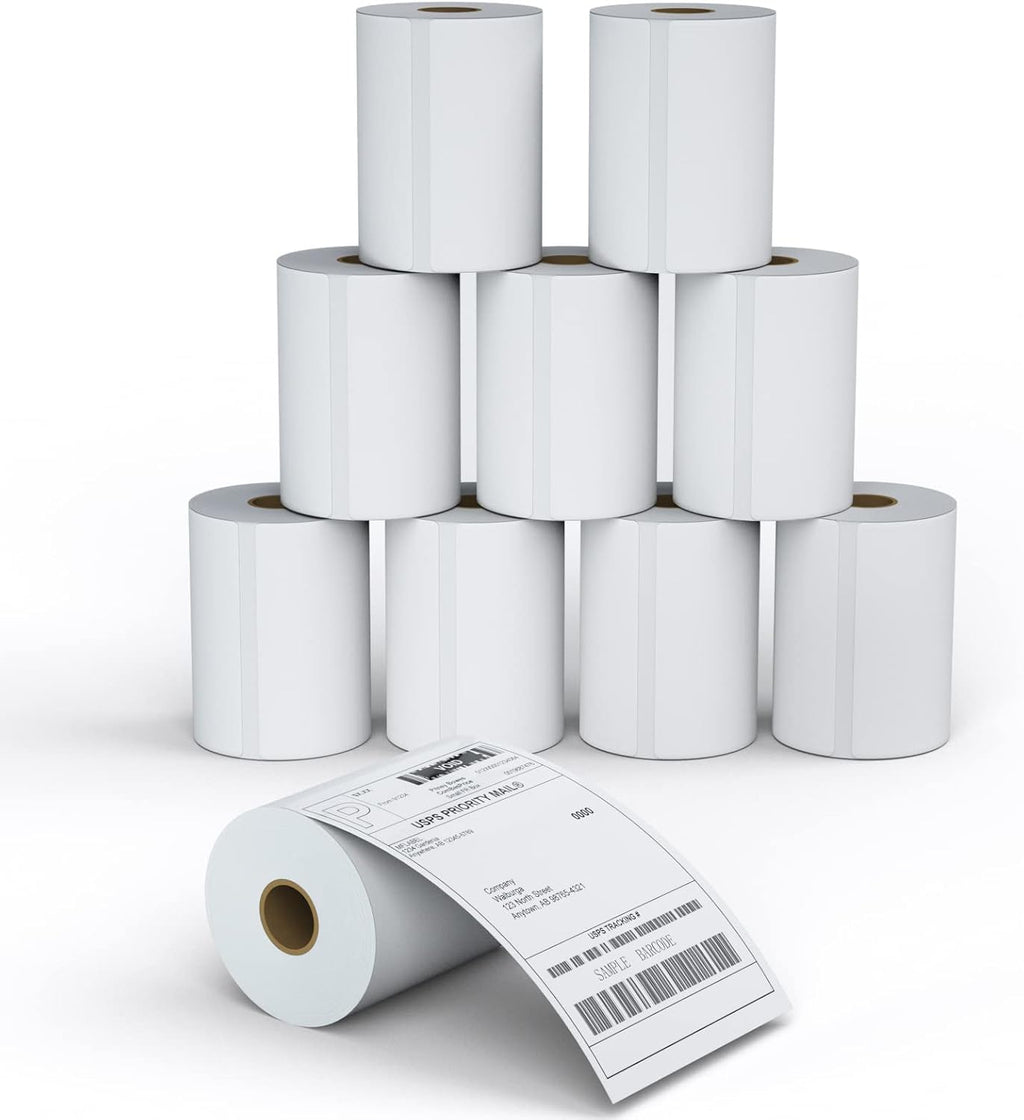 MFLABEL 4x6 Direct Thermal Shipping Labels - 10 Rolls of 250 Labels, Perforated Easy to Peel Blank Address Labels for Thermal Printers, Compatible with Rollo, Munbyn, Zebra for UPS, Amazon, Shopify by MFLABEL