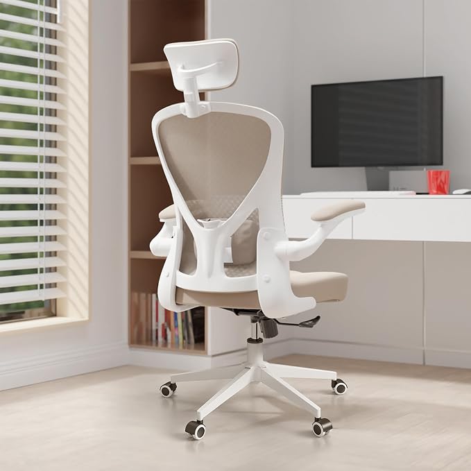 Ergonomic Office Desk Chair High Back Mesh Computer Chair | 360° Swivel Adjustable Lumbar Support & Flip-Up Armrests capacity 300 lbs capacity - Image 9