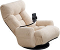 Swivel Lazy Floor Chair, Adjustable Reclining Floor Lounger with Head & Back Support and Phone Holder, Comfy Tatami Sofa Seat for Adults Bedroom & Gaming by Sailret