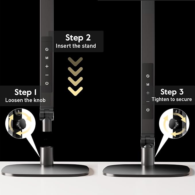 LED Desk Lamp for Home Office, Soft Edge-lit Design - Modern Style | Eye-Caring Diffused Light, Professional Computer Light for Reading, Crafts & Zoom, Dimmable with 30 Modes, Memory & Timer - Image 9