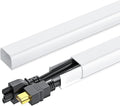 Yecaye 142in Wall Cord Hider for 2-3 Cords, W0.94in H0.47in, White | Medium Cord Covers for Wires on wall, On-Wall Cord Cover Cable Concealer by Yecaye