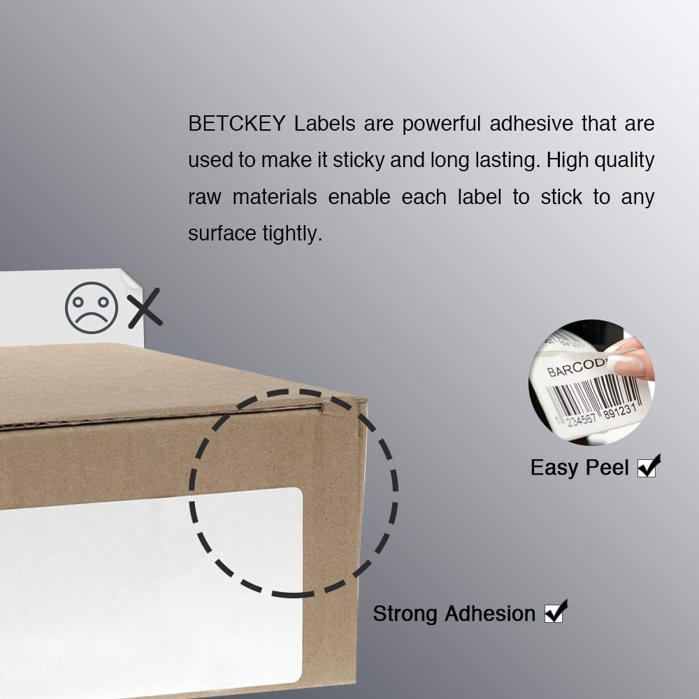 BETCKEY - 4" x 2" (102 mm x 51 mm) Thermal Labels, [16 Roll/12000 Labels] - Image 4