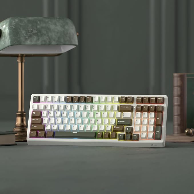 RK ROYAL KLUDGE F99 Wireless Mechanical Keyboard, Gasket Structure | 95% 100 Keys Hot Swappable RGB Gaming Keyboard, Tri-Mode BT/2.4GHz/USB-C, Pre-lubed Custom Switches, for PC/Xbox/PS4/PS5 - Image 8