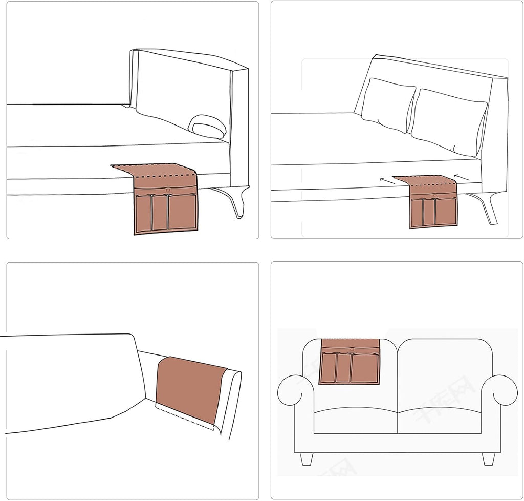 HAOMAIJIA Sofa Armrest Organizer, Remote Control Holder for Recliner Couch - Image 6