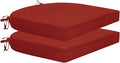 HARBOREST Outdoor Chair Cushions Set of 2, Water Resistant Patio Chair Cushions with Ties, Outdoor Seat Cushions for Patio Furniture, 17"x16"x2", Burnt Orange by HARBOREST