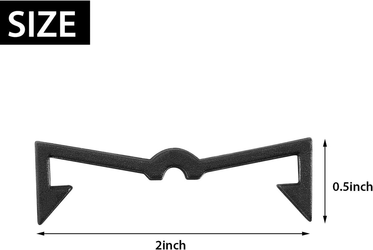 Mudder 200 Pieces Pegboard Locks for Hooks, Black Plastic Peg Hook Clips - Image 2