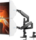 PUTORSEN 17-49 inch Premium Aluminum Heavy Duty Dual Monitor Arm for Ultrawide Screens up to 44lbs, Vertical Stacked Dual Monitor Desk Mount, Full Motion Dual Vertical Monitor Mount, VESA 75/100,Black | Stability, Adjustability, Easy Steup, Vertical, S... by PUTORSEN