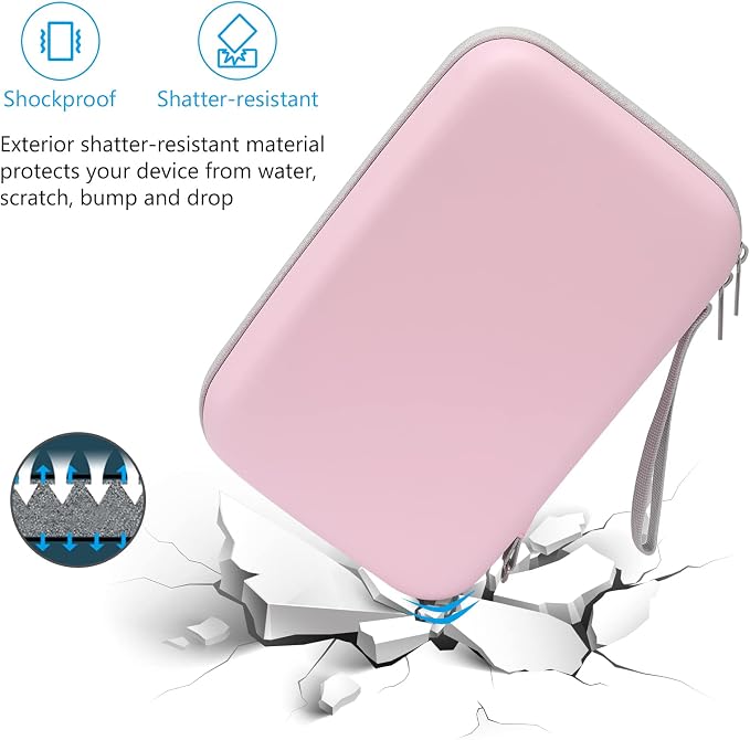 ProCase Hard Travel Electronic Organizer Case for MacBook Power Adapter Chargers Cables Power Bank Apple Magic Mouse Apple Pencil USB Flash Disk SD Card Small Portable Accessories Bag - Image 4