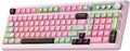 AULA Keyboard, Wireless Gaming Keyboard Creamy Bluetooth Computer Keyboards | 99 Key, Membrane Keyboard with Number Pad,RGB Backlit,Tri-Mode BT/2.4GHz/USB-C,Pink&Green&Coffee Color by AULA