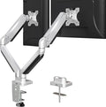 MOUNTUP Dual Monitor Desk Mount, Die-Cast Aluminum Fully Adjustable Double Monitor Arm, Computer Monitor Stand Fits 2 Screen 17 to 32 inch - Each Arm Holds 4.4-19.8LBS by MOUNTUP
