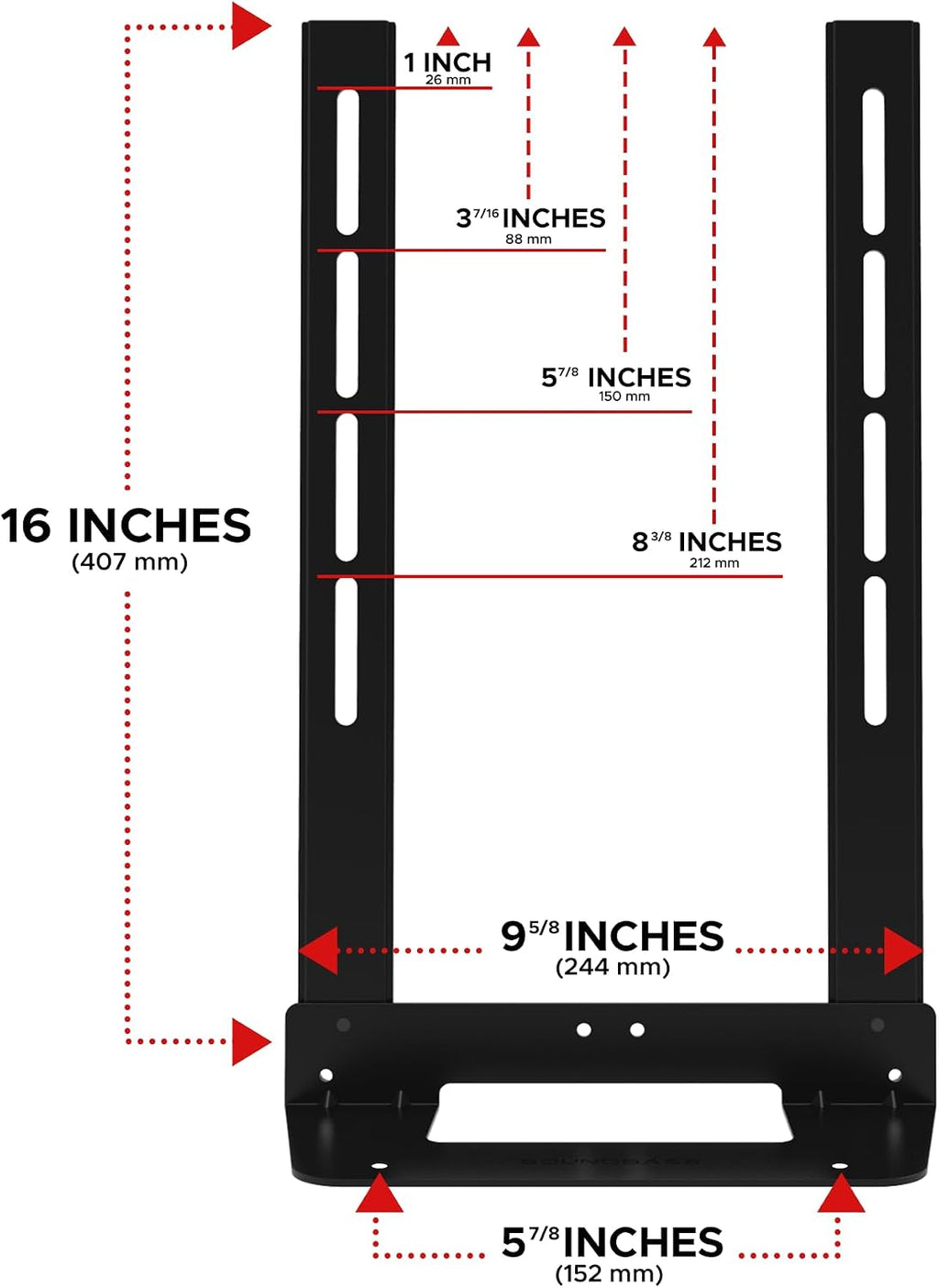 Soundbar TV Mount Attachment for Sonos Beam Gen 1& 2 Only, Black - Image 9