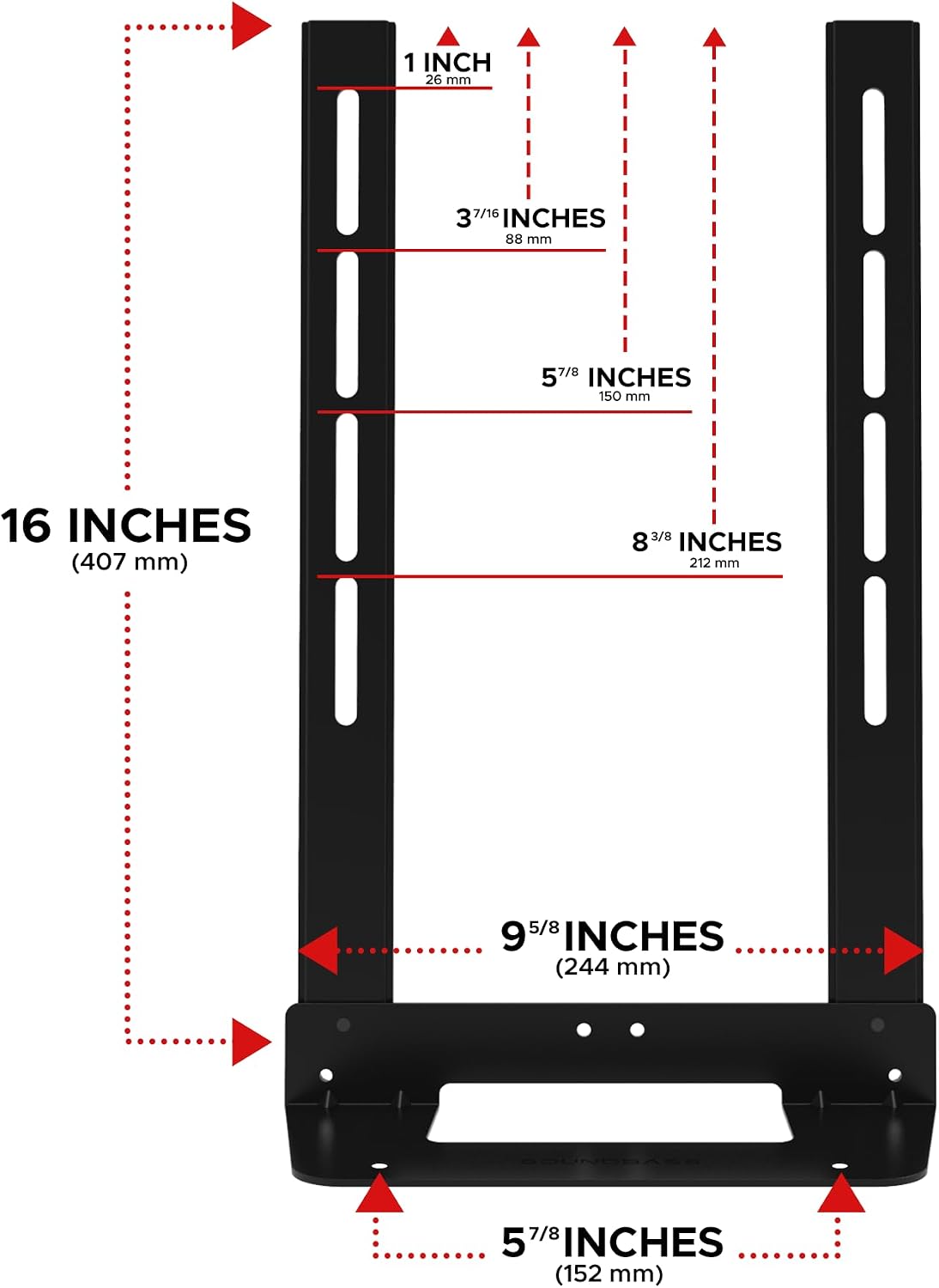 Soundbar TV Mount Attachment for Sonos Beam Gen 1& 2 Only, Black - Image 9