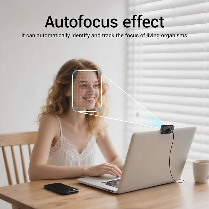 2K Webcam with Microphone, 1440P QHD Web Cam for Desktop Computer, Plug and Play USB Computer Camera for Laptop/PC, Streaming Web Camera with Auto Light Correction for Zoom/Teams/Skype, Mac/Windows - Image 5