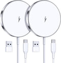 Magnetic Wireless Charger, 2-Pack 15W Fast Mag-Safe Stand for iPhone 17-12 | Fast Magnetic Wireless Charging Pads for iPhone 17/17 Air/17 Pro/17 Pro Max, 16/15/14/13/12 Series and AirPods(white） by MagneticCharger